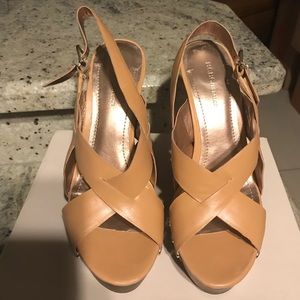 BCBG leather Wedges